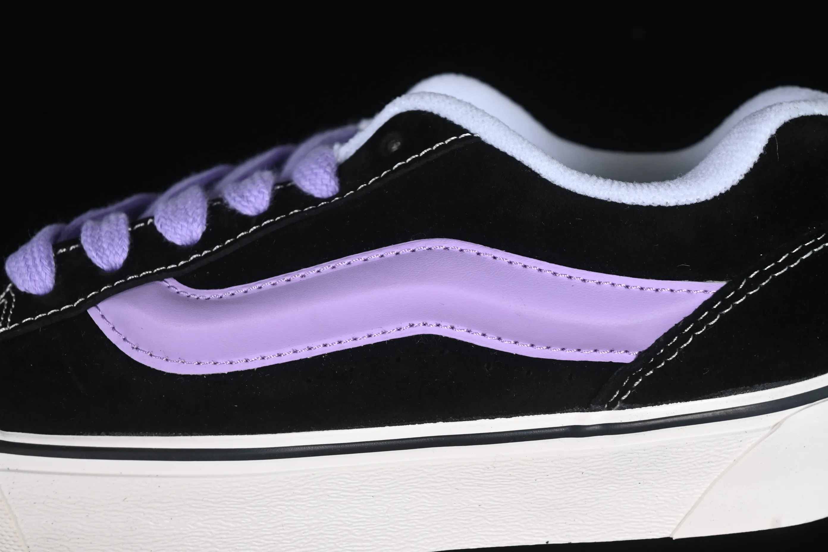 All categories Vans Vans series Vans Low Vans Knu Skool Purple Portuguese love bread shoes Comfortable and fashionable non-slip wear-resistant low-top casual sneakers VN0009QC6BT1